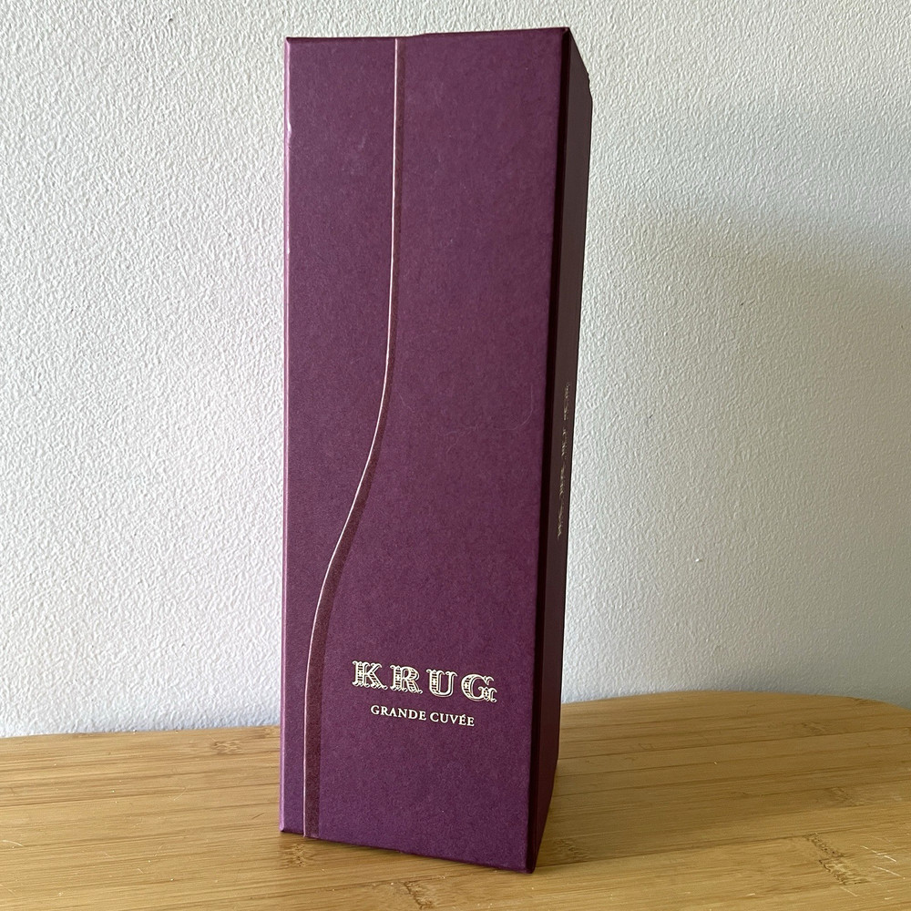 Empty KRUG Grande Cuvee France Champagne Gift Box Only Crimson Case 2004-2011