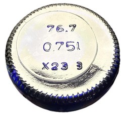 5 Vintage Cobalt Blue Wine Bottles 3 Trademark On Bottom