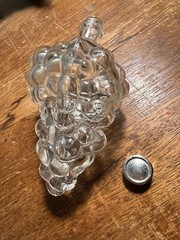 Vintage_Grape Cluster Shape_Clear_Glass Bottle_Made in France_C00L_cHECK iT_