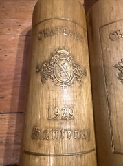 CHATEAUX PONSAC, CHATEAUX SANRENAY 19&Prime; Wood Wine Shop SIGN 1950