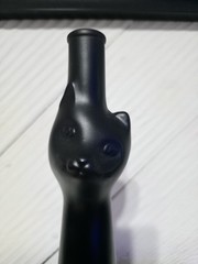 Mosel Black Happy Cat Riesling Wine Bottle Empty 13” Vase Halloween Decor 2003