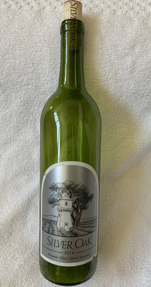 Silver Oak 2016 Alexander Valley Cabernet Souvignon Bottle(empty)