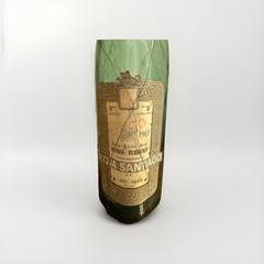 Rioja Santiago Spanish Burgundy Wine Bottle 1961 Green Glass Red Seal 1 Pt