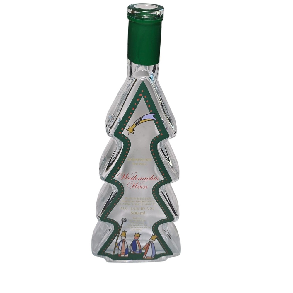 Christmas Tree Wine Bottle German Germany Empty Weihnachts Wein Tannenbaum
