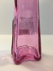 Pink Glass Cat Shaped Wine Bottle Empty 2006