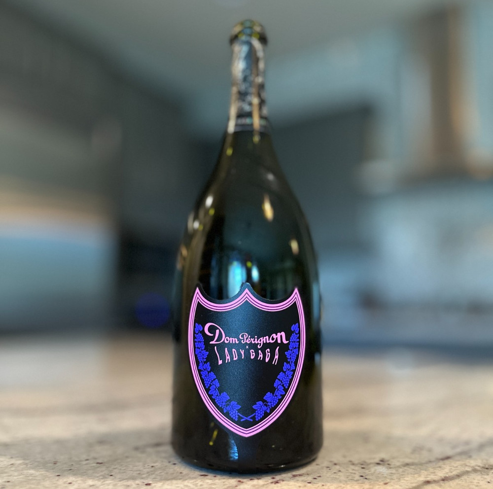 RARE Lady Gaga Dom X Perignon Rose Mag Luminous Light Up Pink Empty Bottle 1.5 L