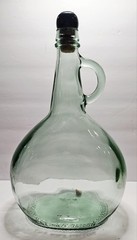 Vintage Almaden Vineyards Green Glass Wine Jug Embossed One Half Gallon 12&Prime;