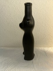 Moselland Black Cat Shaped Glass Wine Bottle 500ml 2018 EMPTY Decor Vase 13”