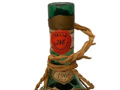 Vintage 1966 Italian Melini Chianti Wicker Wrapped One Pint Wine Bottle Empty