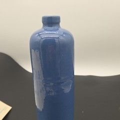 Uhl 11 Inch Demijon Wine Bottle. Unhandled. Blue. Mint. Rare.