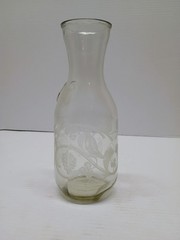 Vtg 1988 Norman Kosarin Wine Decanter Etched Doves Grapes Vines Birds Glass