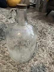 Vintage Wine Glass Jug, One Gallon Bottle