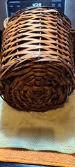 Vtg Ultra Marinos Rotterdam Wicker Covered wine bottle w/ Original Cork &Cap GC!