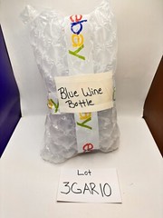 VTG WINE BOTTLE RISATA MOSCATO 25.4 Oz BLUE GLASS