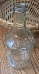 Vtg Euc MOGEN & DAVID 1 GALLON Clear GLASS WINE BOTTLE MD 20/20 – Star Of David