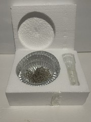 VTG 2001 3pc Wine Set By Royal Limited Crystal W/Beaded Sleeve New In Box