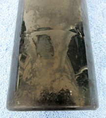 Vintage 1910s? Unmarked Blue Wine? Bottle Mold Blown Hand Applied Top