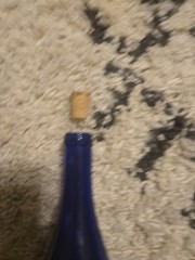 Vintage Cobalt Blue Glass Decorative Wine Bottle Empty 750ML 12” Tall