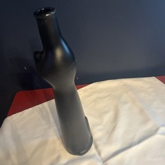 Empty Moselland Riesling, Satin Black, Cat Wine Bottle Collectible Vase
