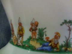 1950&rsquo;s PORCELAIN VASE ADVERTISING « ESTRATTO DI CARNE-L.BIASOLI »GENOVA-ITALY