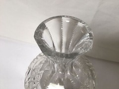 Vintage Amercian Cut Crystal Etched Wine Bottle