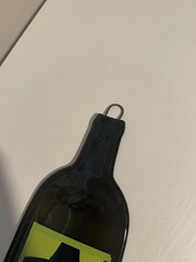 Elphaba’s WICKED Zin Wine Slumped Melted Flattened Wine Bottle Glass