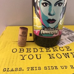 EMPTY 19 CRIMES BRIDE OF FRANKENSTEIN Box AND Empty Bottle Glows IN the Dark