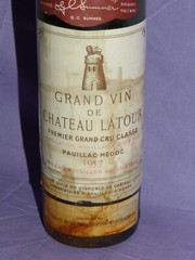 Chateau LATOUR 1957 Premier Grand Cru Empty Vintage Wine Bottle with cork