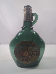 Vintage Trovador Rose Still Wine Bottle Emerald Green Glass( Portugal) 9” Empty