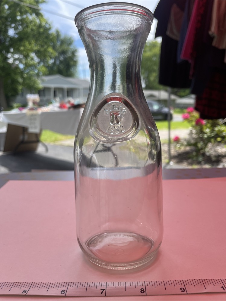 Vintage Paul Masson Clear Glass Wine Carafe Since 1852 Decanter