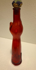 Moselland Riesling Happy Cat Glass Wine Bottle Red w/stopper
