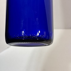 19&Prime; Tall Cobalt Blue Glass Bottle 1.5L Long Neck Wine Liquor Bottle EUC Unique