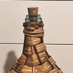 Achaia Clauss Retsina Wicker Wine Bottle 17” Greece Vintage