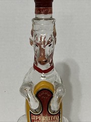 Rare HTF Italian Aperitivo Aperitif Wine Bottle Bull Horse Hand Painted Antique?