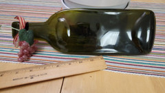 Melted Wine Bottle 13&Prime;x 4 1/4  » Cheese Tray Trivet Spoon Rest Serving Plate