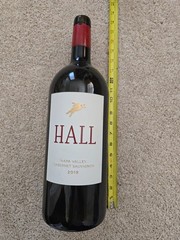 3L Liter Hall Etched Wine Bottle (empty), Great for collectors and storing corks
