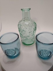 Canadian wine bottle and two glasses