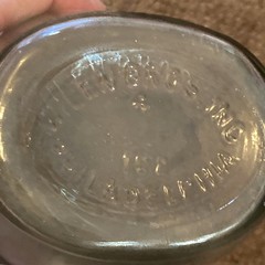 VTG 11.25” Tall Grape Glass Wine Bottle, Women Bros Inc Philadelphia, PA, NO CAP