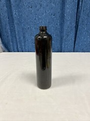 Vintage Beameister Roselbluemchen Black Stoneware Wine Bottle Empty Germany 1966