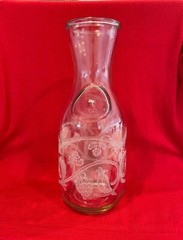 Paul Masson Norman Kosarin Wine Decanter Carafe Etched Glass 1988 9.75&Prime;