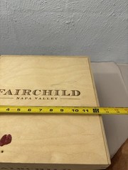 Fairchild Napa Valley Empty Wood Wine Box with Dividers 12” by 13” Storage