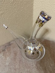 Late 19 Th Century Decorative Spanish Hand Blown glass porrón