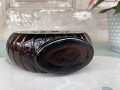 Vintage Dark Amber Vinex Wine Bottle Round Bango Cork Stopper