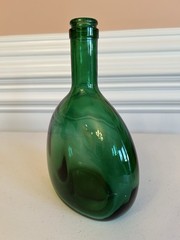 Vintage Emerald Green Wine Bottle 8×6”