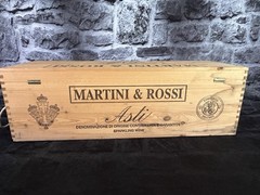 24 Inch Display Bottle W/ Crate Martini Asti Spumante Rossi Champagne Empty NOS