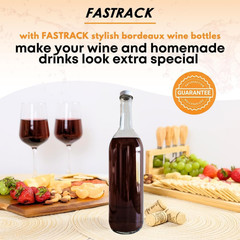 750Ml Clear Glass Wine Bottles with White Metal Screw Caps (Pack of 12) | Empty