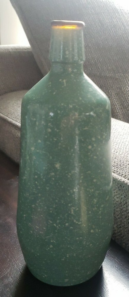 *Rare* Vintage J.M. DA Fonseca AZEITÃO Portugal Speckled Green Bottle 25 3 4878