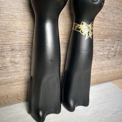 Set of 2 HAPPY CAT Wine Bottles 13&Prime; Tall Riesling Matte Black Collectable Decor