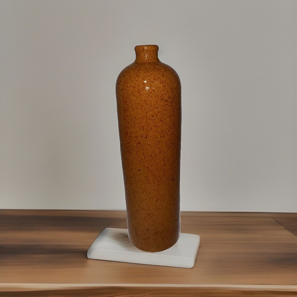 Stoneware Liquor/wine Bottle. Stamped Made In France. Cork Inside 11” In Height