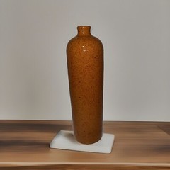 Stoneware Liquor/wine Bottle. Stamped Made In France. Cork Inside 11” In Height